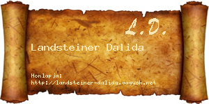 Landsteiner Dalida névjegykártya